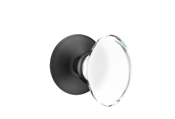Emtek Modern Glass Knobsets - Hampton Glass Knob - Modern Rosette