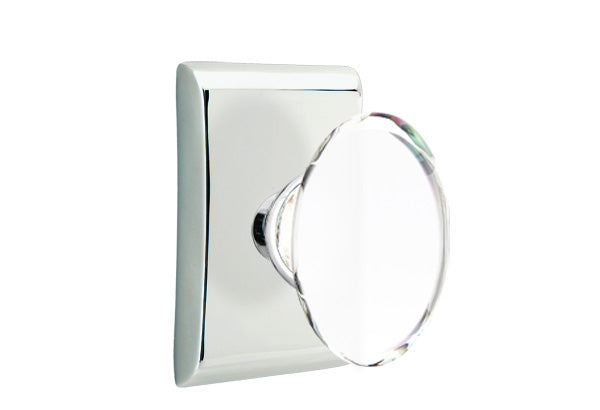 Emtek Modern Glass Knobsets - Hampton Glass Knob - Neos Rosette