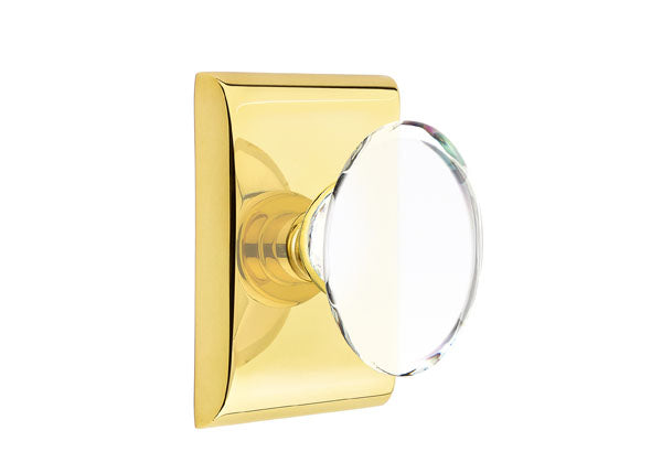 Emtek Modern Glass Knobsets - Hampton Glass Knob - Neos Rosette