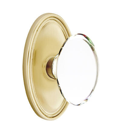 Emtek Glass Knobsets - Hampton Glass Knob - Oval Rosette
