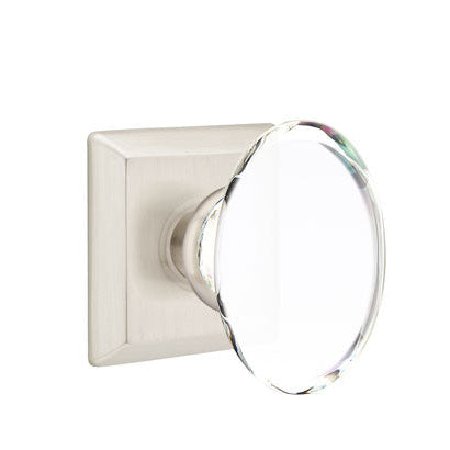 Emtek Glass Knobsets - Hampton Glass Knob - Quincy Rosette