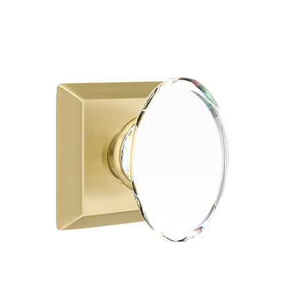 Emtek Glass Knobsets - Hampton Glass Knob - Quincy Rosette