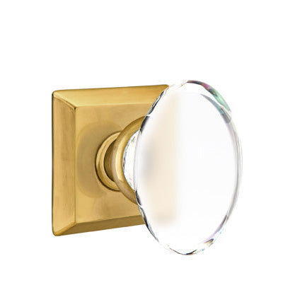 Emtek Glass Knobsets - Hampton Glass Knob - Quincy Rosette