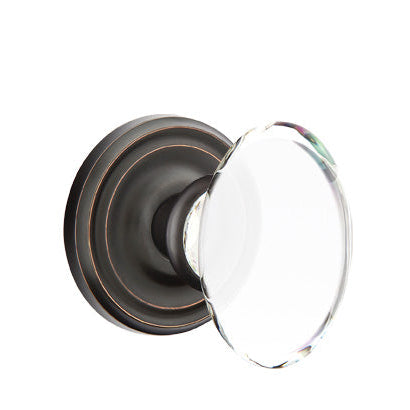 Emtek Glass Knobsets - Hampton Glass Knob - Regular Rosette