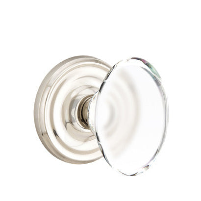 Emtek Glass Knobsets - Hampton Glass Knob - Regular Rosette