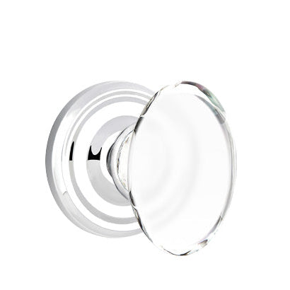 Emtek Glass Knobsets - Hampton Glass Knob - Regular Rosette