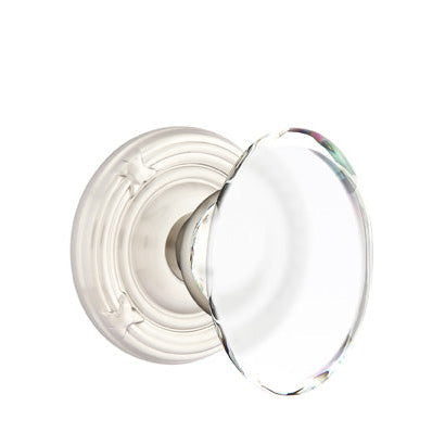 Emtek Glass Knobsets - Hampton Glass Knob - Ribbon & Reed Rosette