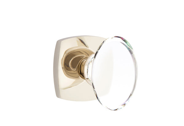 Emtek Modern Glass Knobsets - Hampton Glass Knob - Urban Modern Rosette