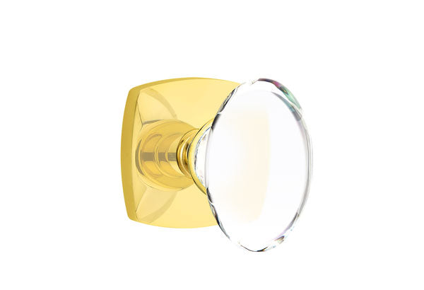 Emtek Modern Glass Knobsets - Hampton Glass Knob - Urban Modern Rosette