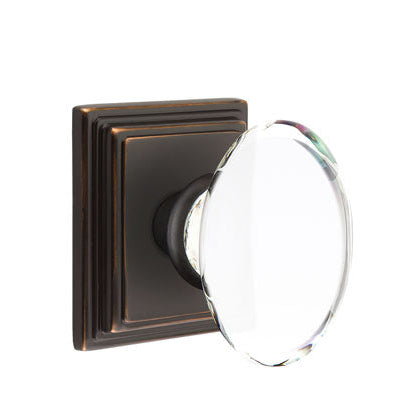 Emtek Glass Knobsets - Hampton Glass Knob - Wilshire Rosette