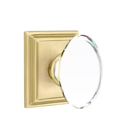Emtek Glass Knobsets - Hampton Glass Knob - Wilshire Rosette