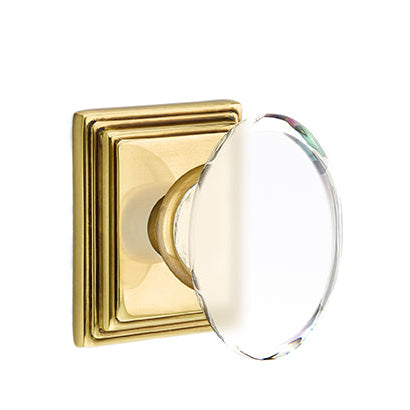Emtek Glass Knobsets - Hampton Glass Knob - Wilshire Rosette