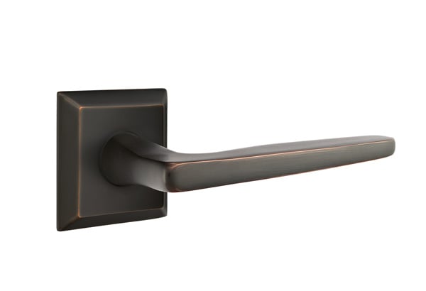 Emtek Hermes Lever with Quincy Rosette