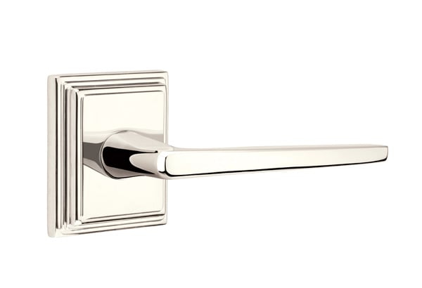 Emtek Hermes Lever with Wilshire Rosette