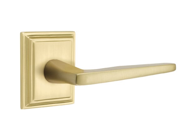Emtek Hermes Lever with Wilshire Rosette