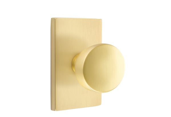Emtek Modern Rectangular Rosette with Laurent Knob