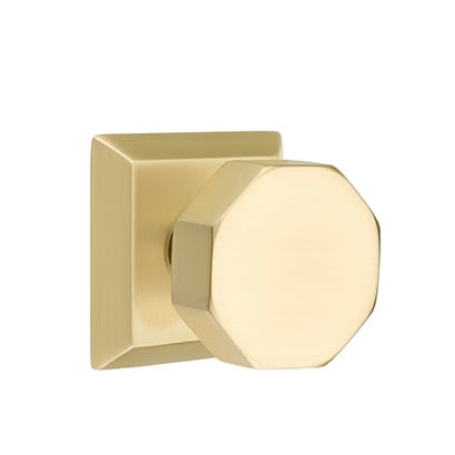 Emtek Octagon Knob with Quincy Rosette