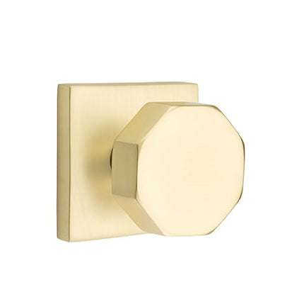 Emtek Octagon Knob with Square Rosette