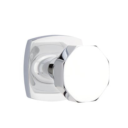 Emtek Octagon Knob with Urban Modern Rosette
