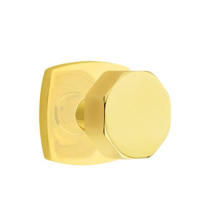 Emtek Octagon Knob with Urban Modern Rosette
