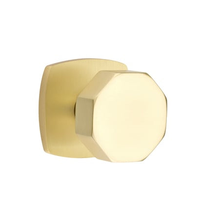 Emtek Octagon Knob with Urban Modern Rosette
