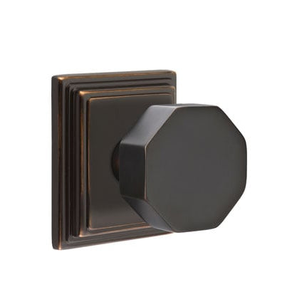 Emtek Octagon Knob with Wilshire Rosette