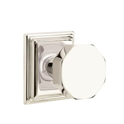 Emtek Octagon Knob with Wilshire Rosette
