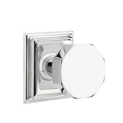 Emtek Octagon Knob with Wilshire Rosette