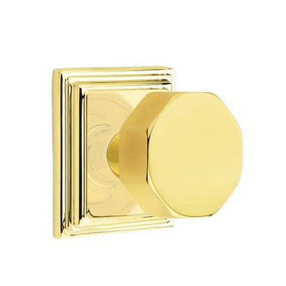 Emtek Octagon Knob with Wilshire Rosette
