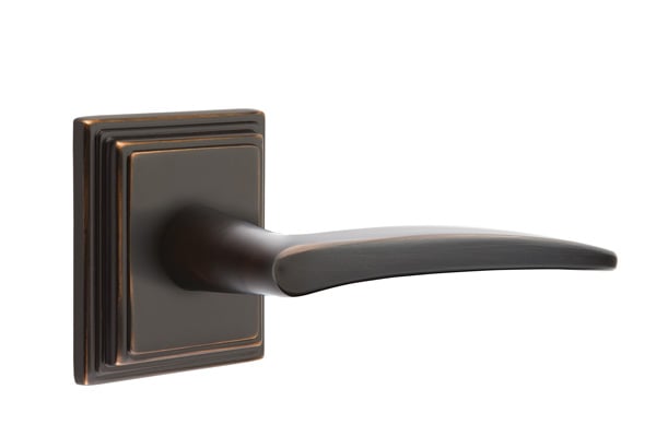 Emtek Poseidon Lever with Wilshire Rosette