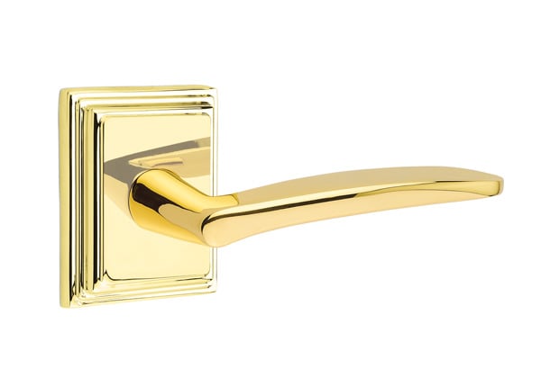 Emtek Poseidon Lever with Wilshire Rosette