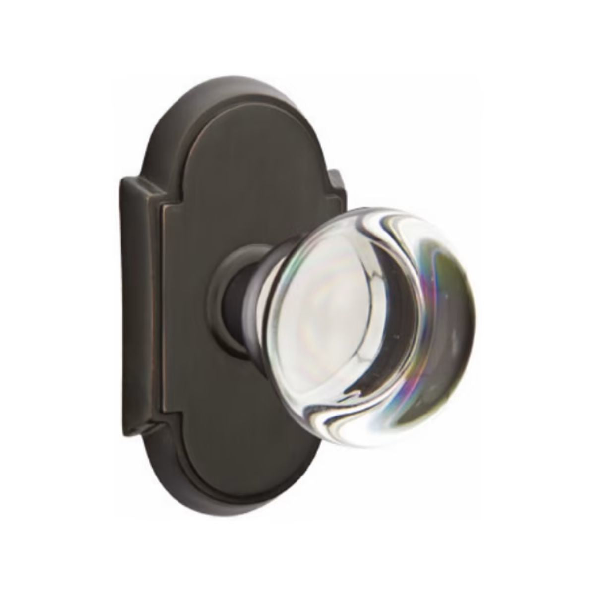 Emtek Door Handle - Providence Glass Knob, #8 Rosette