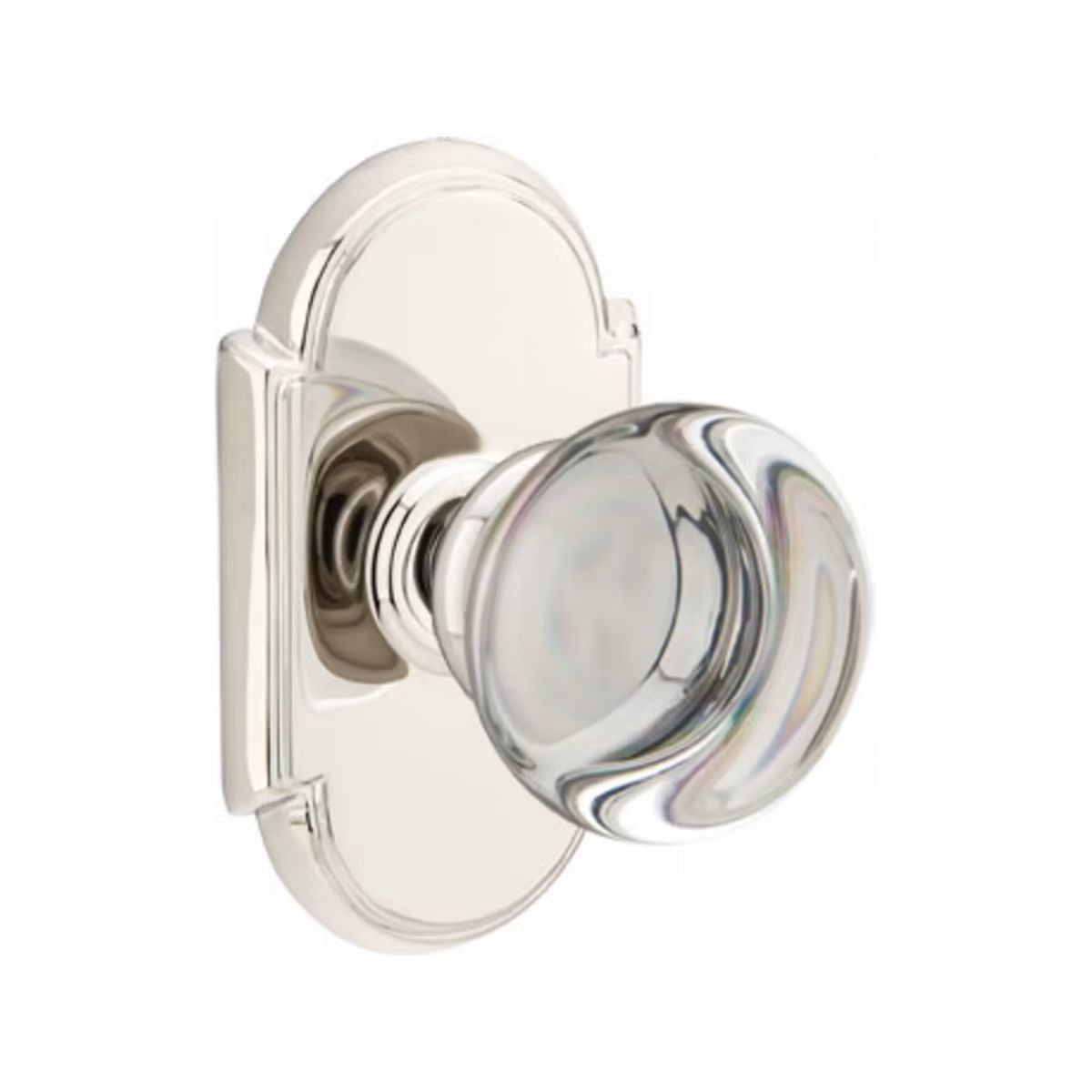 Emtek Door Handle - Providence Glass Knob, #8 Rosette