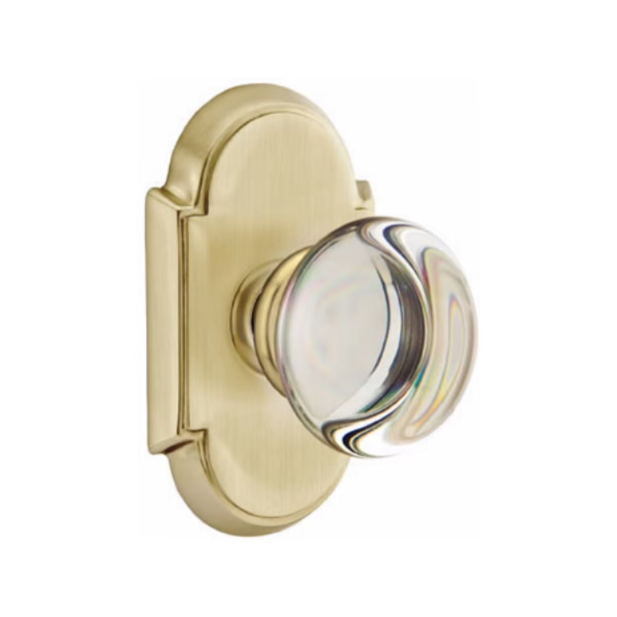 Emtek Door Handle - Providence Glass Knob, #8 Rosette