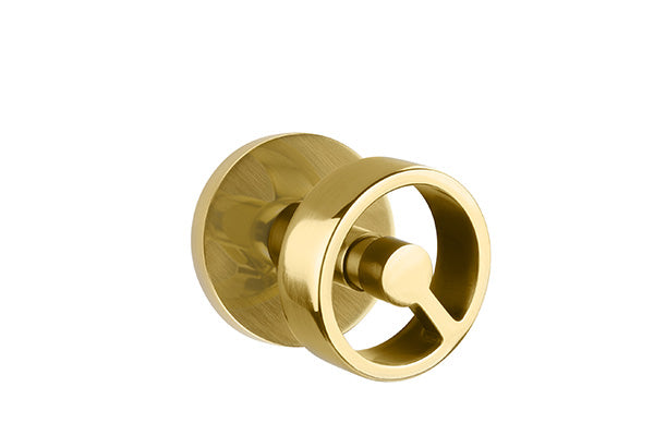 Emtek Studio Brass Door Handles - Spoke Knob with Disk Rosette