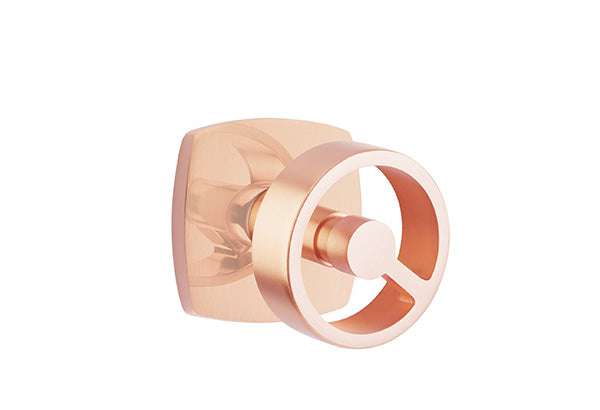 Emtek Studio Brass Door Handles - Spoke Knob with Urban Modern Rosette