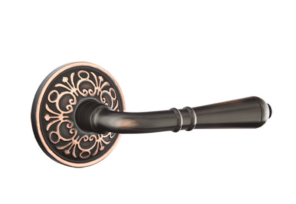 Emtek Door Handle - Turino Lever Lancaster Rosette - Classic Brass