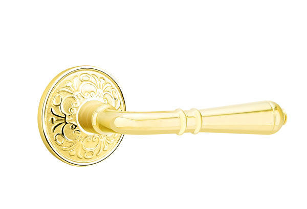 Emtek Door Handle - Turino Lever Lancaster Rosette - Classic Brass