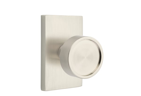 Emtek Modern Rectangular Rosette with Verve Knob
