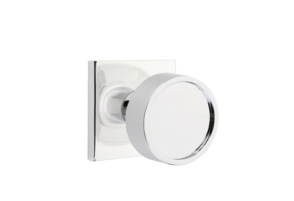 Emtek Square Rosette with Verve Knob