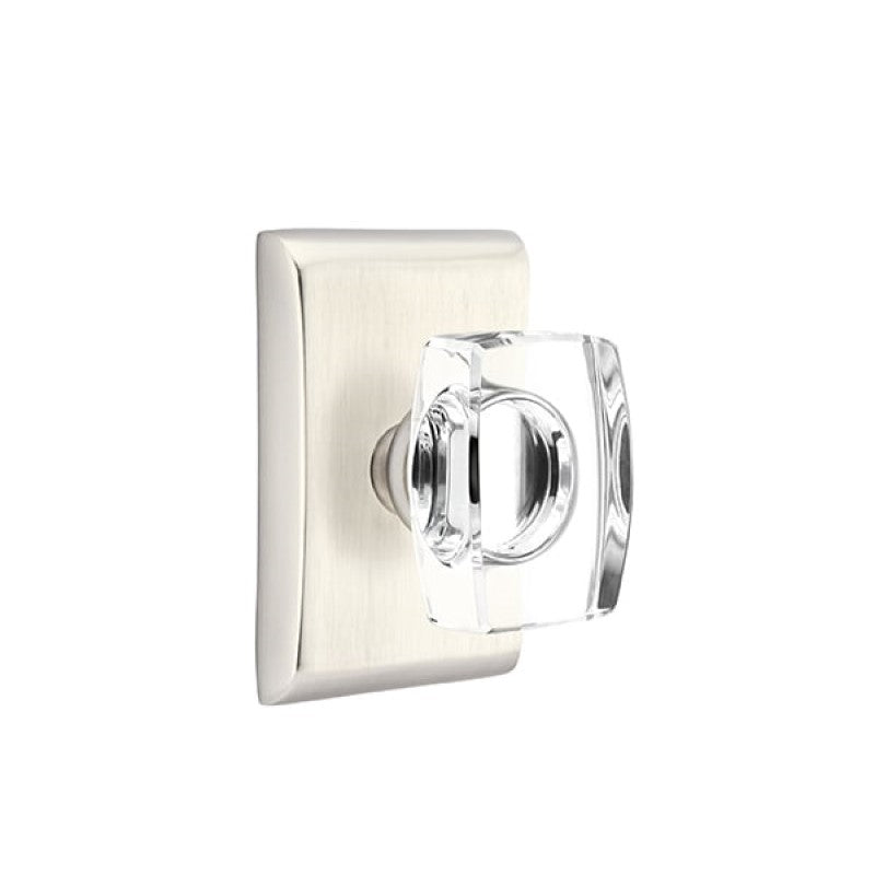 Emtek Modern Glass Knobsets - Windsor Glass Knob with Neos Rosette