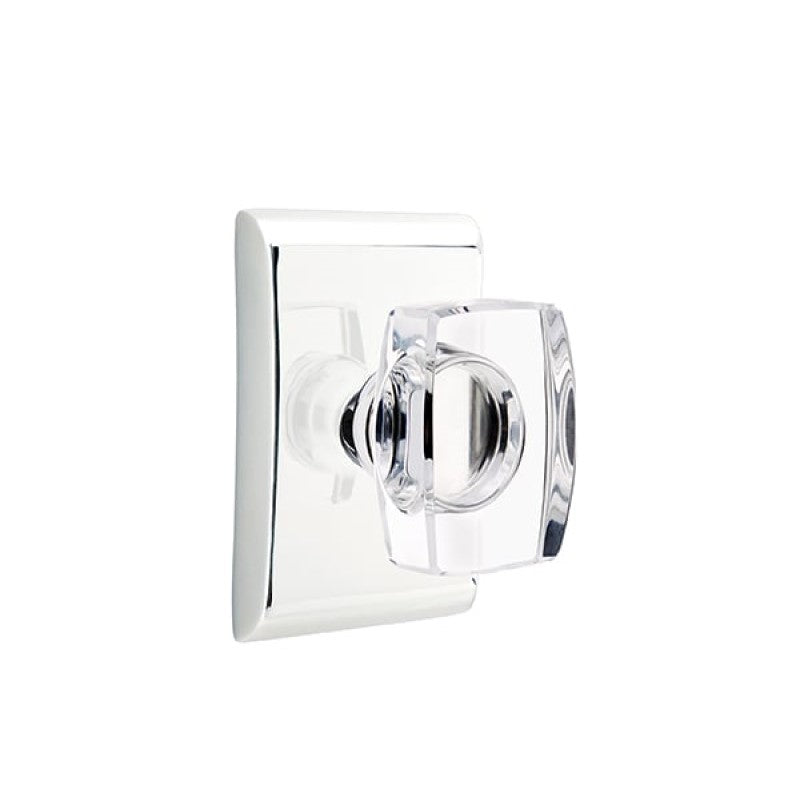 Emtek Modern Glass Knobsets - Windsor Glass Knob with Neos Rosette