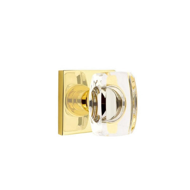Emtek Modern Glass Knobsets - Windsor Glass Knob with Square Rosette