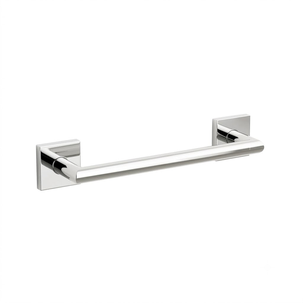 Emtek Modern Tubular Brass Towel Bar - Large Rosette