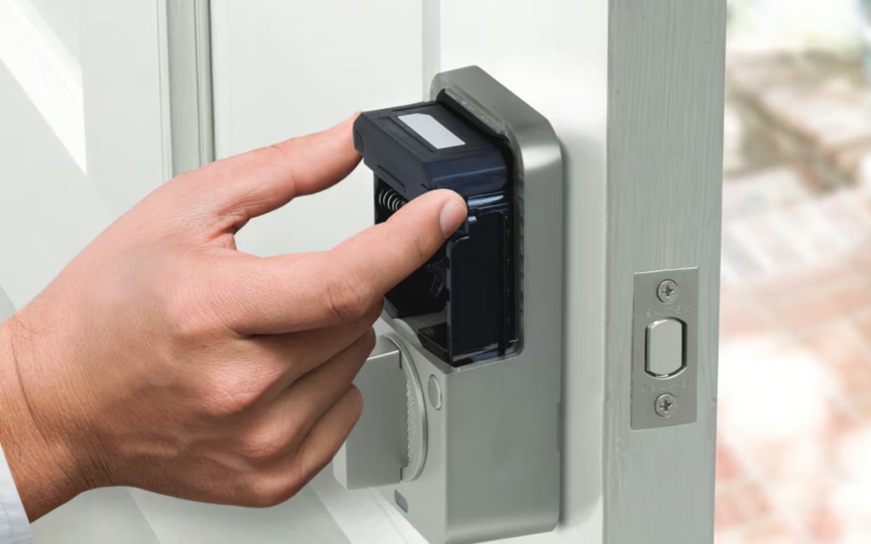 Emtek EMPowered™ 2 Touch Entry Set with Hurcules Smooth Grip