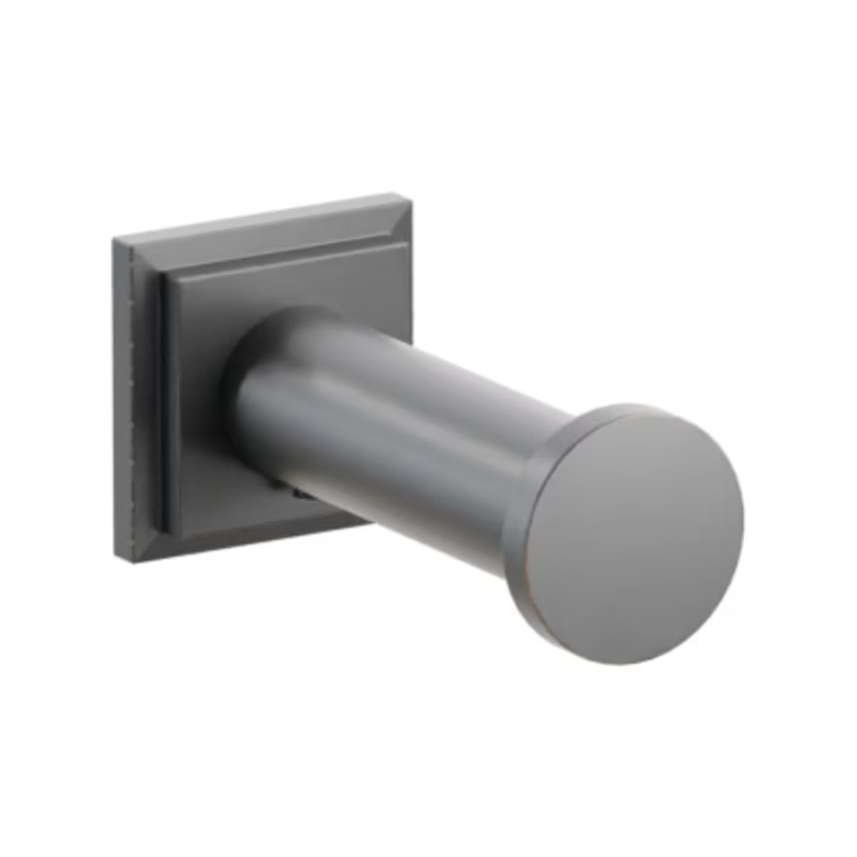 Modern Tubular Brass Single Robe Hook with Rosette