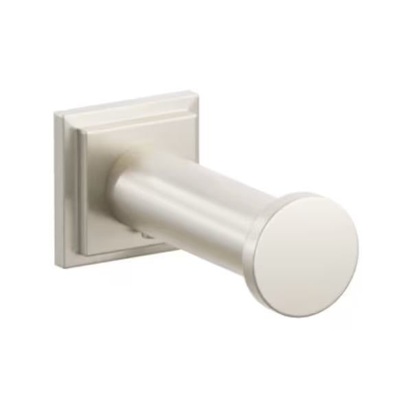 Modern Tubular Brass Single Robe Hook with Rosette