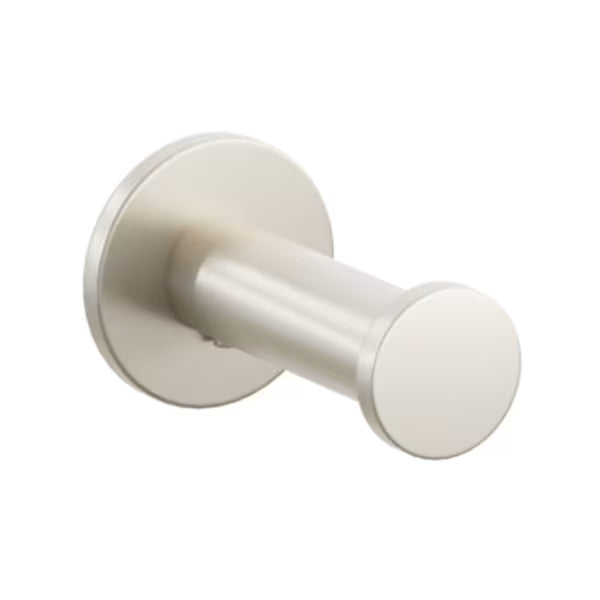 Modern Tubular Brass Single Robe Hook with Rosette