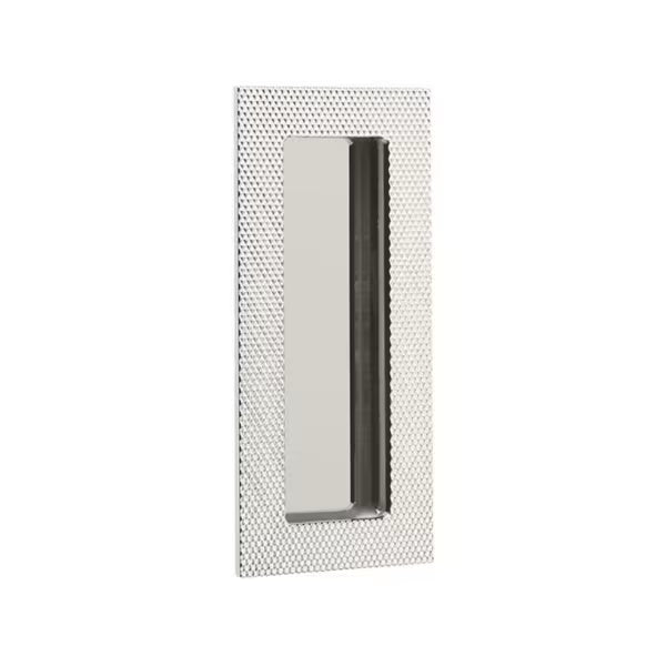 Emtek - Modern Rectangular Knurled Flush Pull with Plain Pocket