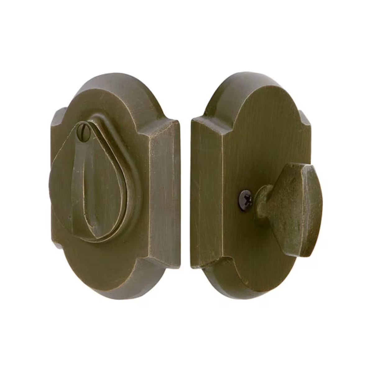 Emtek #1 Sandcast Bronze Deadbolt With Flap